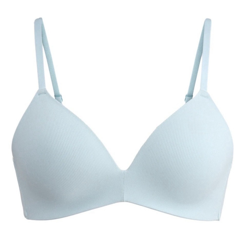 No Boundaries Wireless Rib T-Shirt Bra, Women's - Size Small 34A - Aqua - NWT